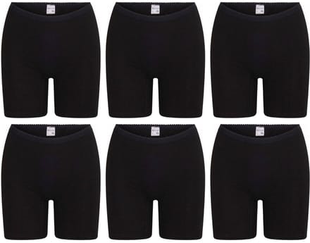 Beeren Dames 6-pack: Lange Pijp - Zwart - Softly - maat M