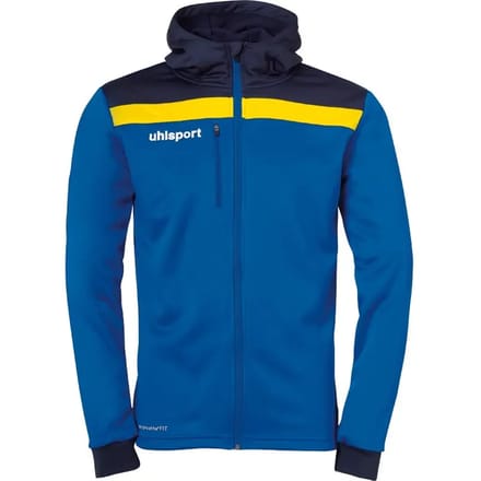 Uhlsport Offense 23 Trainingsjack Met Capuchon Kinderen - Royal / Marine / Limoen | Maat: 140