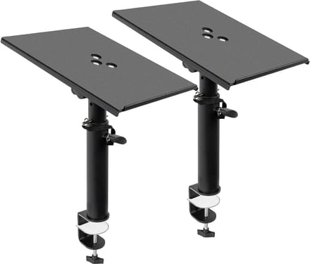 2 Pack Desktop Speaker Stand - Verstelbare Hoogte en Hoek voor Speakers, Laptops en Projectoren, Ideaal voor Thuisgebruik en Professionele Setup