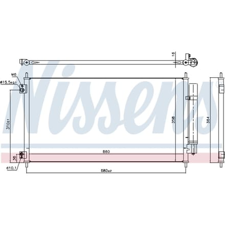 Condensator, airconditioning NISSENS 941152
