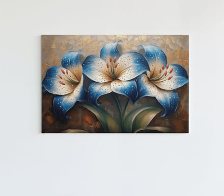 Canvas Schilderij Bloemen - Abstract - Bloem - Schilderijen - 90x60x2 cm