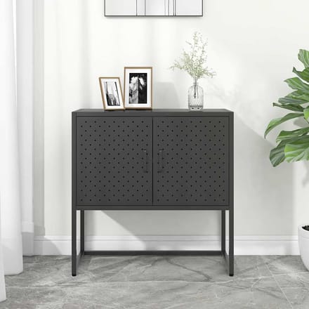 vidaXL - Dressoir - 75x35x75 - cm - staal - antracietkleurig