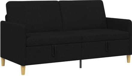 vidaXL - Sofa - met - Opbergruimte - Zwart - 172 - x - 78 - x - 87 - cm - Polyester