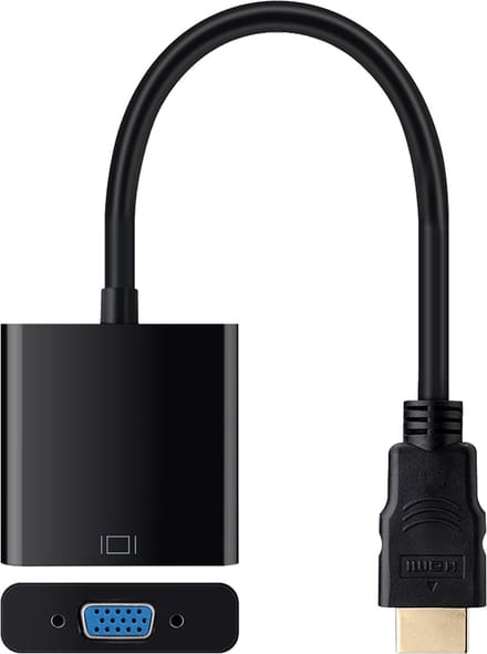 HDMI naar VGA Adapter Kabel Omvormer HDMI VGA Converter 1080p - Zwart