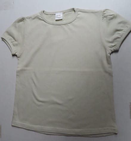 Dirkje - 2 Pack - T shirt - Meisje - Geel , ecru - Effen - 5 jaar 110