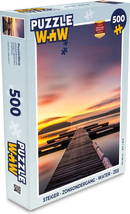 Puzzel Steiger - Zonsondergang - Water - Zee - Reflectie - Legpuzzel - Puzzel 500 stukjes