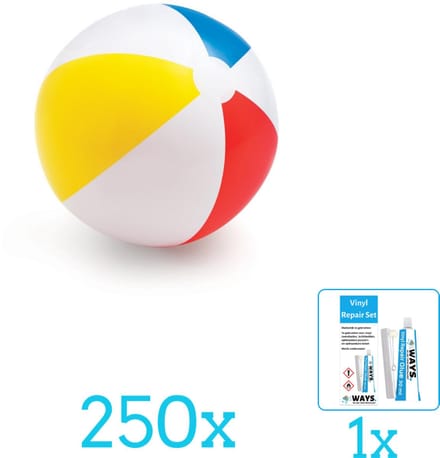 Intex Opblaasbare Strandbal Glossy - Medium - 51 cm - 59020NP - Diameter 51 cm - Volumebundel - Strandbal - 250-delig