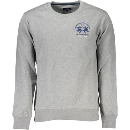 La Martina Grigio Katoenen Heren Sweater