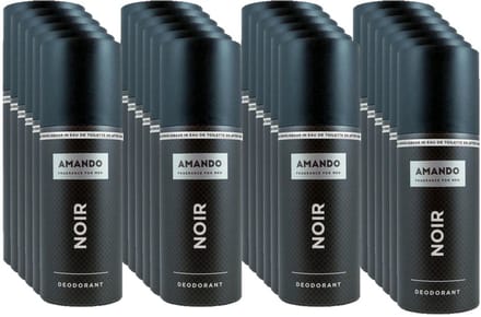 Amando Deodorant Spray Noir 150 ml - Voordeelverpakking 24 stuks