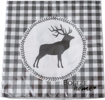 Servetten - Boltze Home Servetten Ludwig hert - 33x33cm - 1 stuk