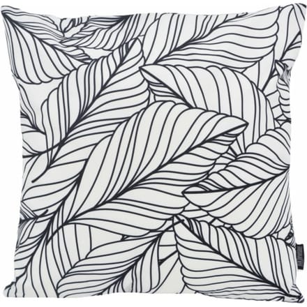 Gek op kussens! Sierkussen black & white leaves | 45 x 45 cm | katoen/polyester