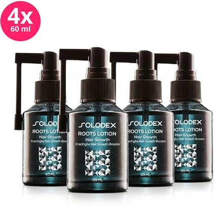 SOLODEX Roots Accelerator Combideal – 4x 60 ml – Hair Growth Booster – Voor Sterker en Voller Haar