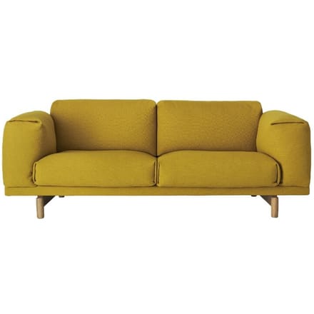 Muuto - Rest 2-zitsbank - Hallingdal 457 - Eiken - geel