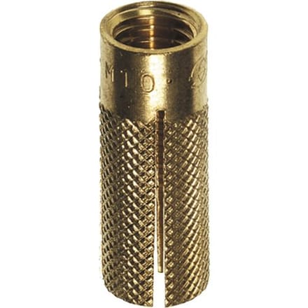 FISP spreidplug, messing, le 22mm, boorgatdiameter 8mm