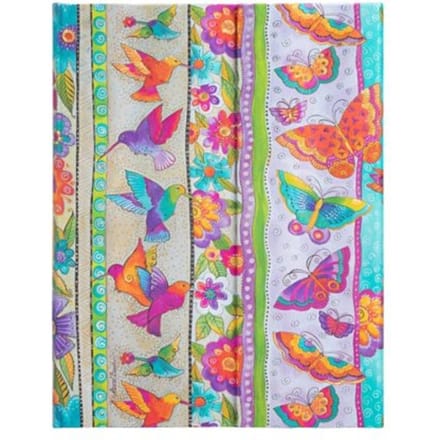 Paperblanks cahier, formaat 18 x 23 cm., uitvoering laurel burch collection - hummingsbirds