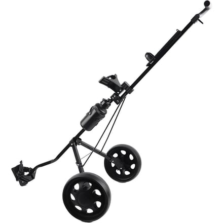 Chariot de golf pliable multifonctionnel 2 ?Équipement de parcours de chariot à roues black