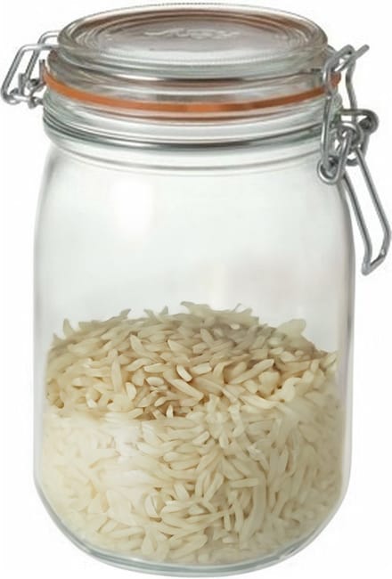 Le Parfait Voorraad/weckpot - glas - transparant - 17,6 x 8,5 cm - 1 L