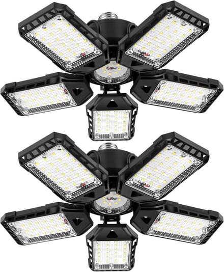 Krachtige LED Garage Verlichting 2 Stuks - 160W Instelbaar en Helder Wit Licht