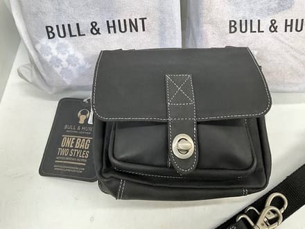 Bull & Hunt leren aktetas - Oldskool - Klein - Zwart