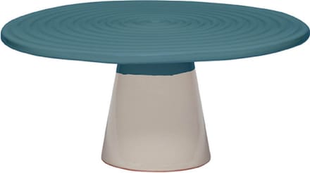 Dutchdeluxes - Gebakken keramiek - Taartplateau - Medium - 25 cm diameter - Blauw