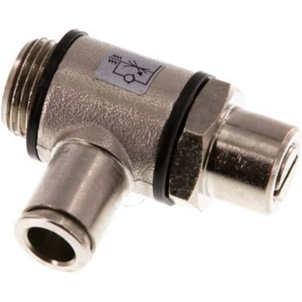 L-stuk Regelventiel 8 mm - G3/8'' Regeling-Uit Messing Sleufschroef Banjo