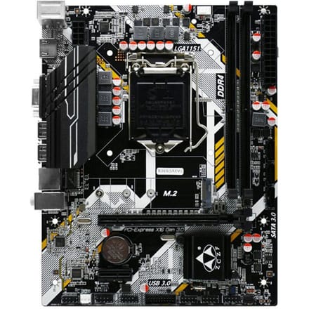 DDR4 B365A4 Computer Moederbord LGA1151 CPU Ondersteuning 64G Dual Channel Dual M.2 Interface Realtek zwart