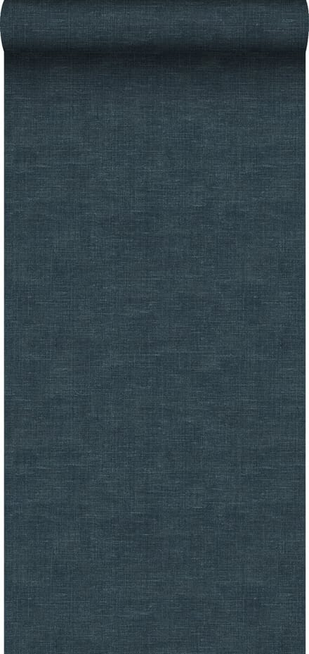Origin Wallcoverings behang linnenstructuur donkerblauw - 347863 - 0.53 x 10.05 m