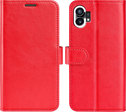 MobyDefend Hoesje - Geschikt voor Nothing Phone 1 - Wallet Book Case (Sluiting Achterkant) - Rood