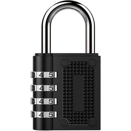 Cadenas - Étanche - 4 chiffres - Antirouille - Utilisation intérieure et extérieure noir