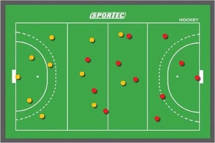 Sportec Coachbord Hockey Magnetisch 46 X 30 Cm