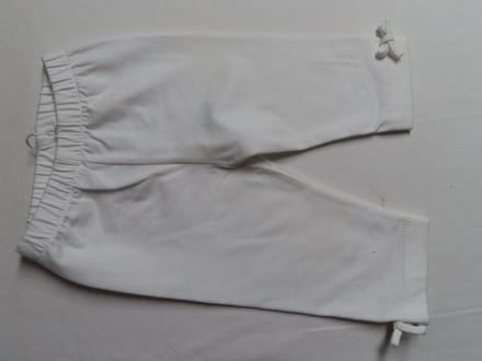 Legging - Meisje- Effen wit - Wit strikje - 3 maand 62