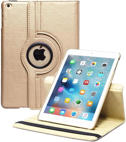 Draaibaar Hoesje 360 Rotating Multi stand Case - Geschikt voor: Apple iPad 2 9.7 (2011) inch  - goud