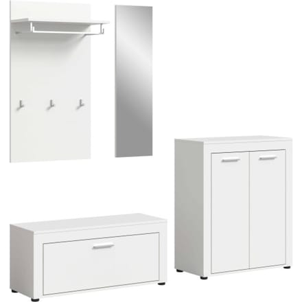 Jam kledingkastcombinatie wit melamine - 35x200x191cm
