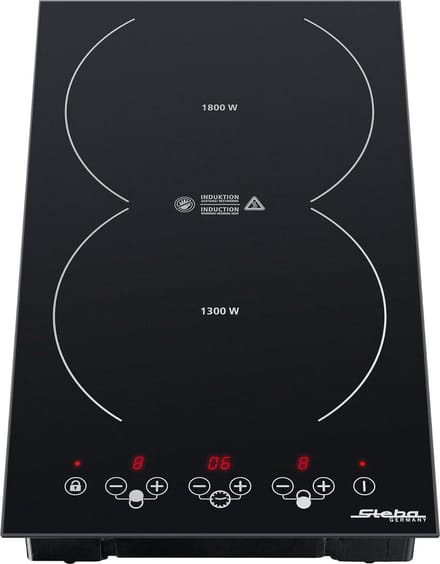 Steba IK200 - Inductiekookplaat - 2 pits - kookoppervlak ca. 24 x 40,5 cm - Touch Control - 8 standen - timer