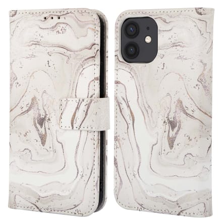 imoshion Hoesje - Geschikt voor Apple iPhone 12 Pro / 12 - Design Bookcase smartphone - Sandy Marble