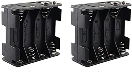 Batterijhouder Set - Dubbele Batterijdoos - Hobby Projecten - 12V Vermogen - 2 Stuks - Zwart