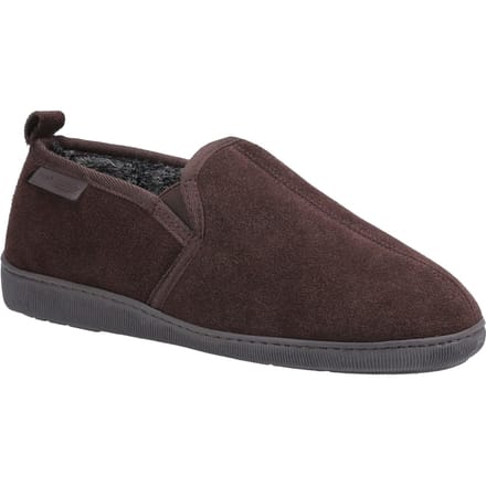 Hush Puppies Heren Arnold Slip On Leather Slipper (Bruin)