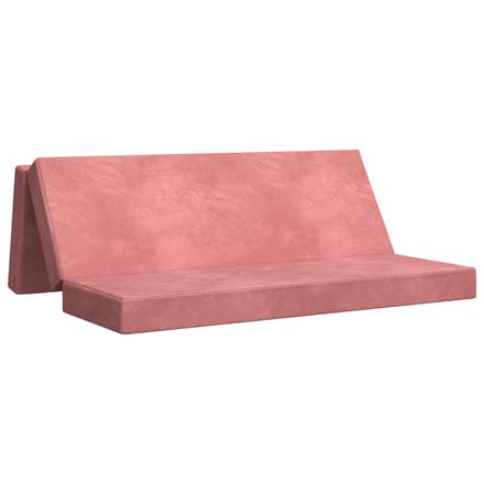 vidaXL - Vouwbare - Sofa - Bed - 200 - x - 67 - x - 45 - cm - Roze