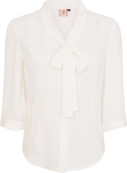 Dancing Days - PERFECT PUSSYBOW Blouse - XL - Wit