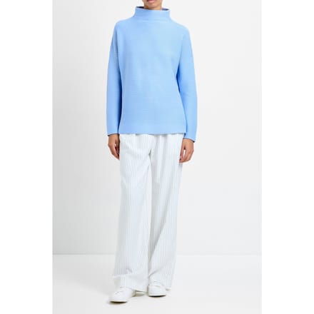 French Connection Babysoft Ribbed Mock Neck Jumper Dusted Blue Taglia: S | Maglioni a maglia Outlet | Donna | Blu