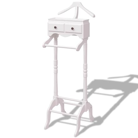 vidaXL - Kledingrek - met - kastje - hout - wit