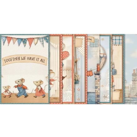 Motief strozijde assortiment "Family", set van 8