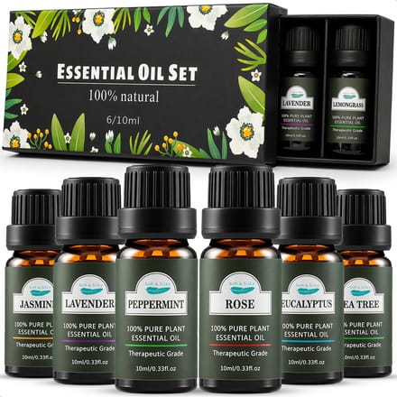 Soft & Silky - Etherische Olie - 6 stuks - 100% natuurlijk - Geschikt voor huid - Diffuser - Voetenbad - Sauna - Essentiële - Geur - olie - Oliën