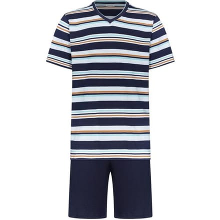 Pastunette - Shortama - Stripes - Katoen - Blauw - Maat L