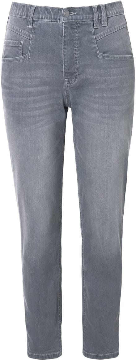 Laurasøn - Dames - Wortel-jeans wijde pasvorm 5-pocket model - Grijs denim - Maat 42