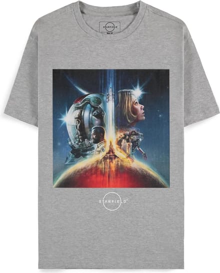 Starfield - Box Art Heren T-shirt - S - Grijs