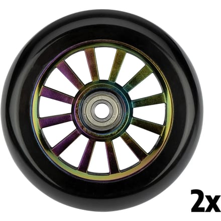 Black Dragon Stuntstep Wielen Set - Spoked Plastic - Neo Chrome