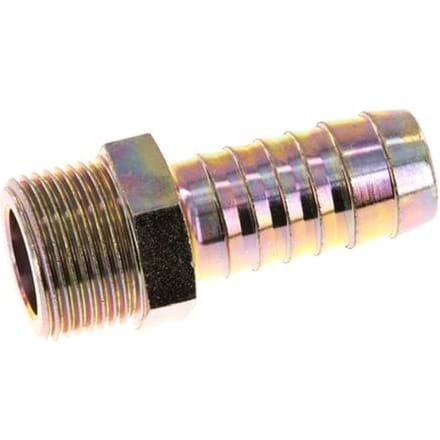 G 3/4'' Buitendraad x 19mm Verzinkt Stalen Slangpilaar 25 Bar