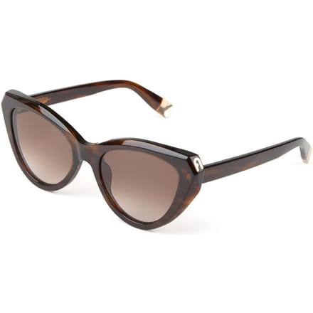 Furla Zonnebril Glanzend Bruin Gestreept Havana