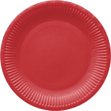 PAW - Papieren bordjes - 23 cm - Red